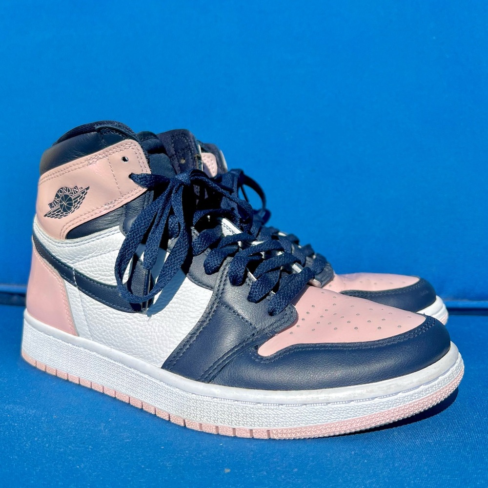 Nike Air Jordan 1 High Atmosphere Pink & Blue Sneakers Size 8 DD9335-641 - Picture 9 of 12